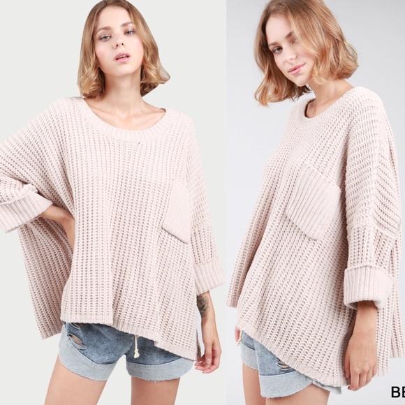 LAST - ANGELINA Softest Sweater - BEIGE - Picture 2 of 3